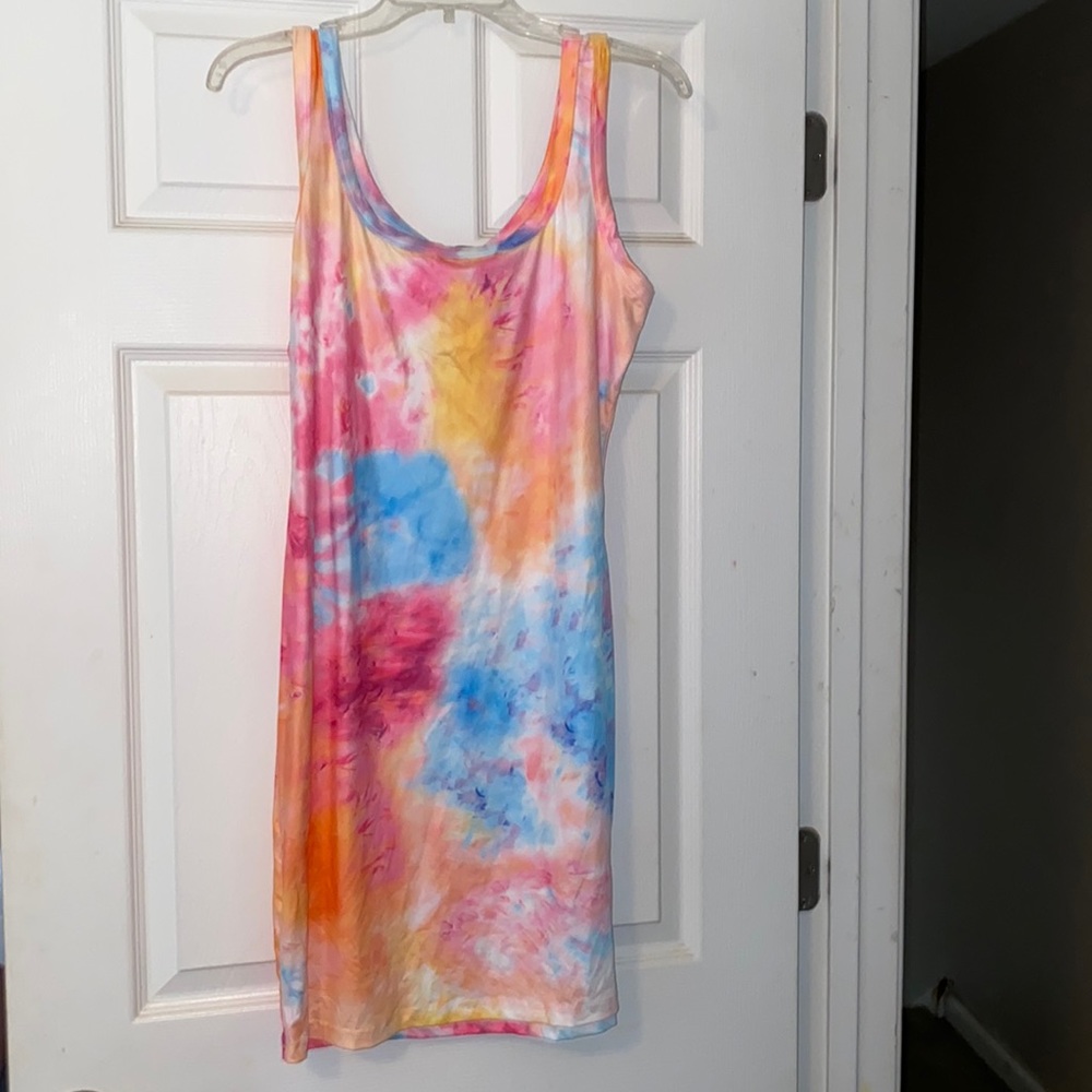 Shein tie dye tank dress XL